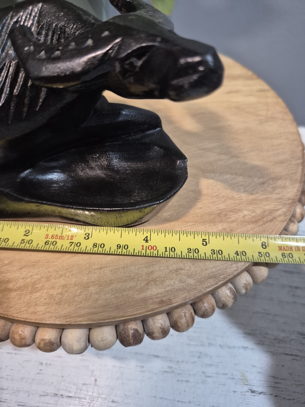Vintage Hand-Carved Black Wood Buffalo Ash Tray Excellent Condition - Picture 11 of 12
